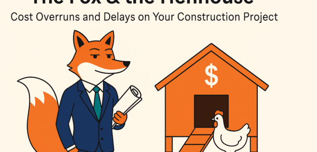 Cartoon drawing of fox dressed in suit showing interest in a henhouse